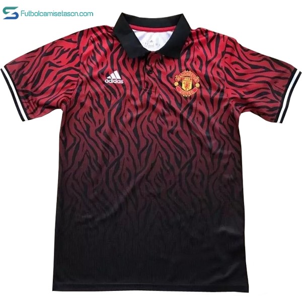 Polo Manchester United 2017/18 Negro Rojo